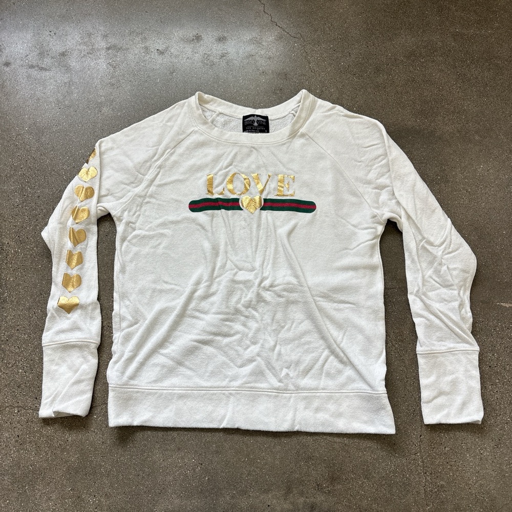 Bird & Vine heart crew neck sweatshirt